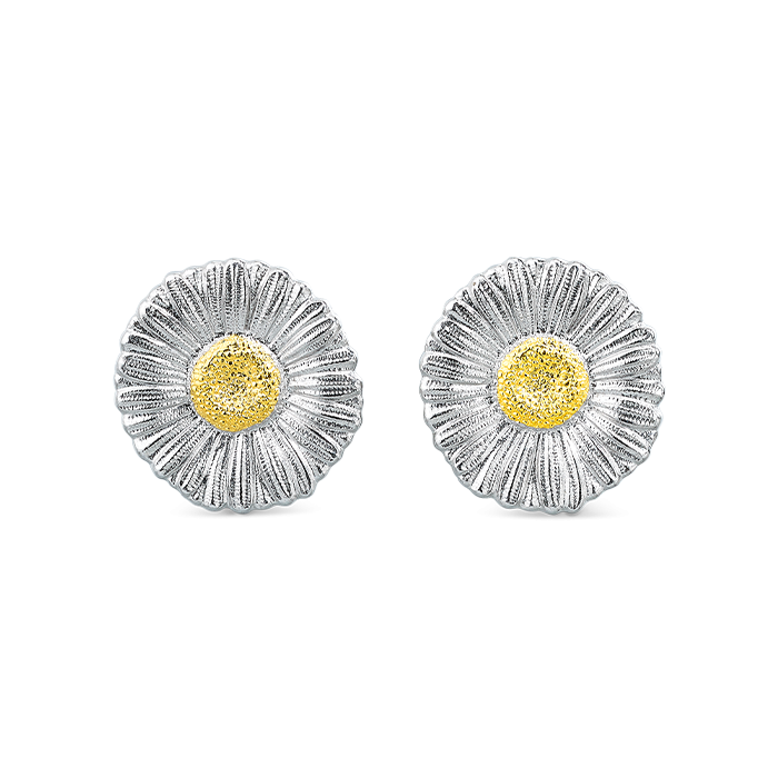 Brincos Blossoms Daisy Prata e Vermeil
