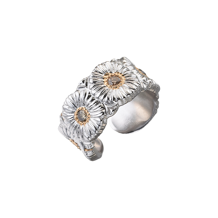 Anel Blossoms Eternelle Prata e Vermeil com Diamantes