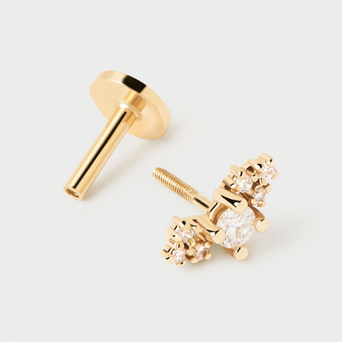 Brinco Single Amelie Ouro e Diamantes