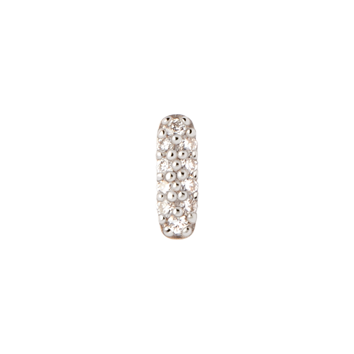 Brinco Single Pop Ouro e Diamantes