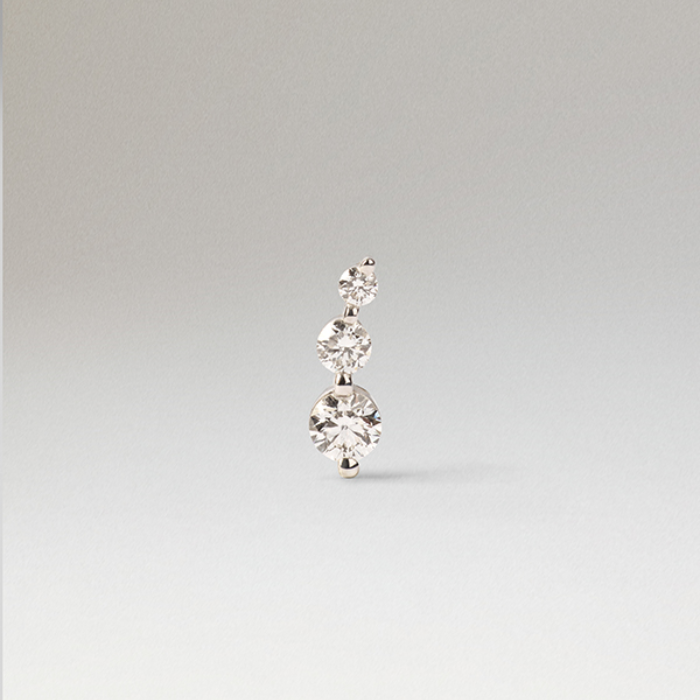 Piercing EveMini Ouro 3 Diamantes