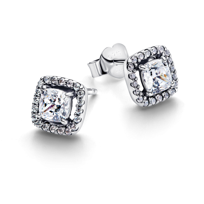 Brincos Timeless Zircónia Quadrada