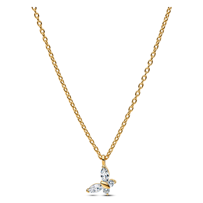 Colar Timeless Dourado Borboleta Zircónias