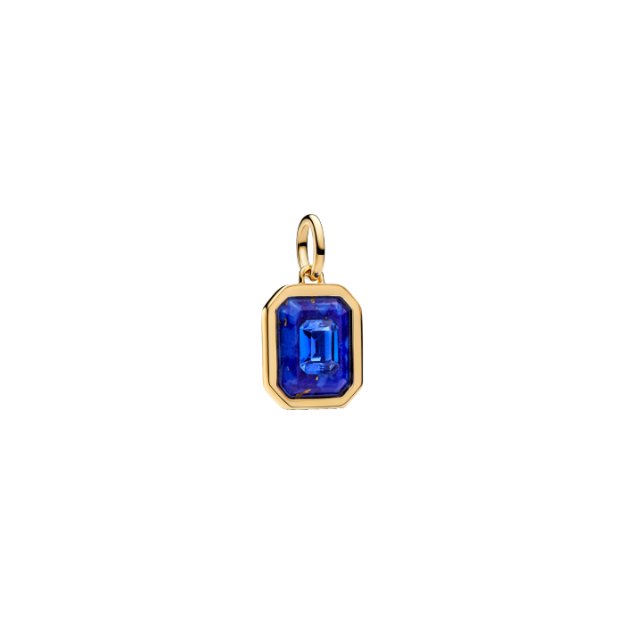 Conta Pendente Hexágono Azul Celestial