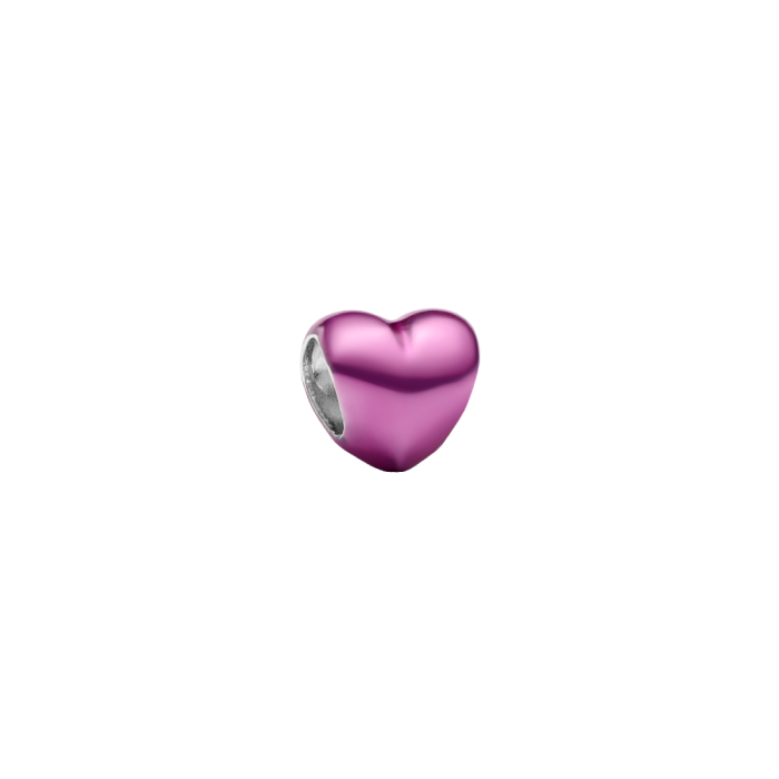 Mini Conta Coração Rosa