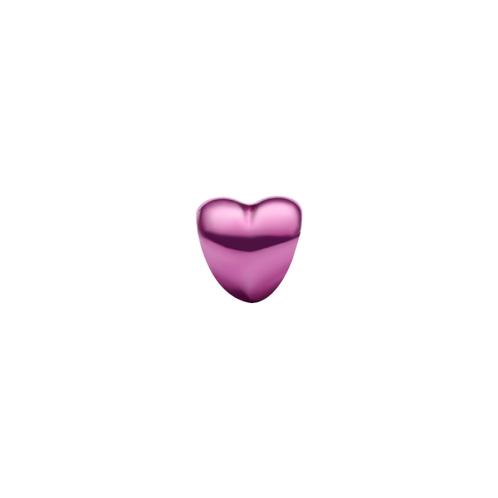 Mini Conta Coração Rosa