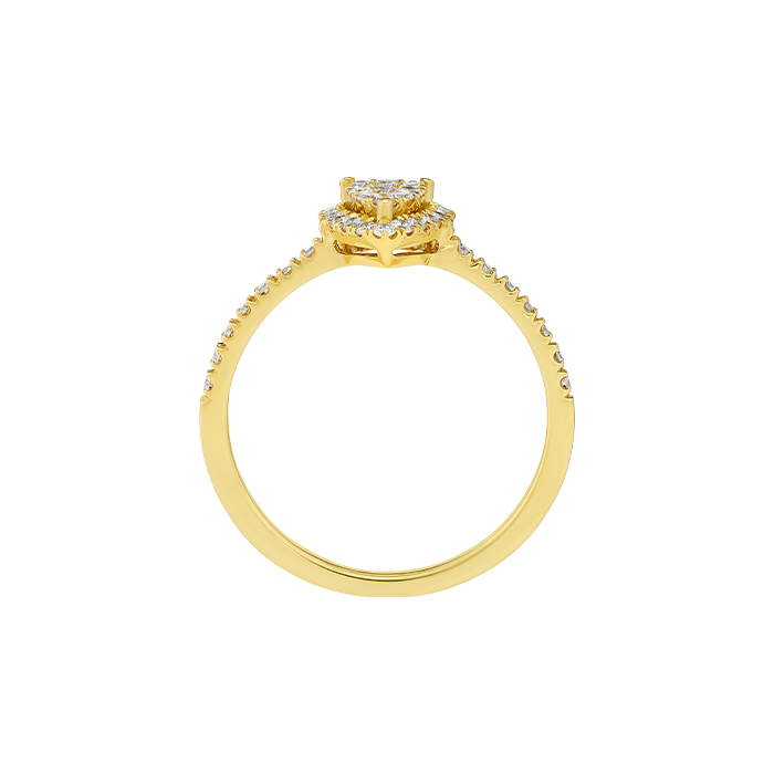 Anel Drop Ouro Amarelo e Diamantes