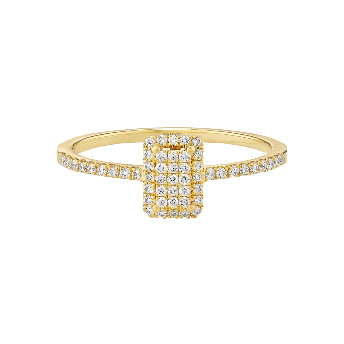 Anel Épure Radiant Modelo Pequeno Ouro Amarelo e Diamantes
