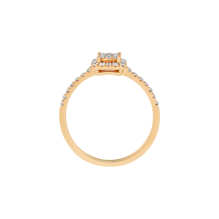 Anel Épure Radiant Ouro Rosa e Diamantes