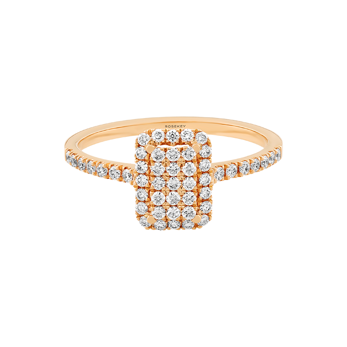 Anel Épure Radiant Ouro Rosa e Diamantes