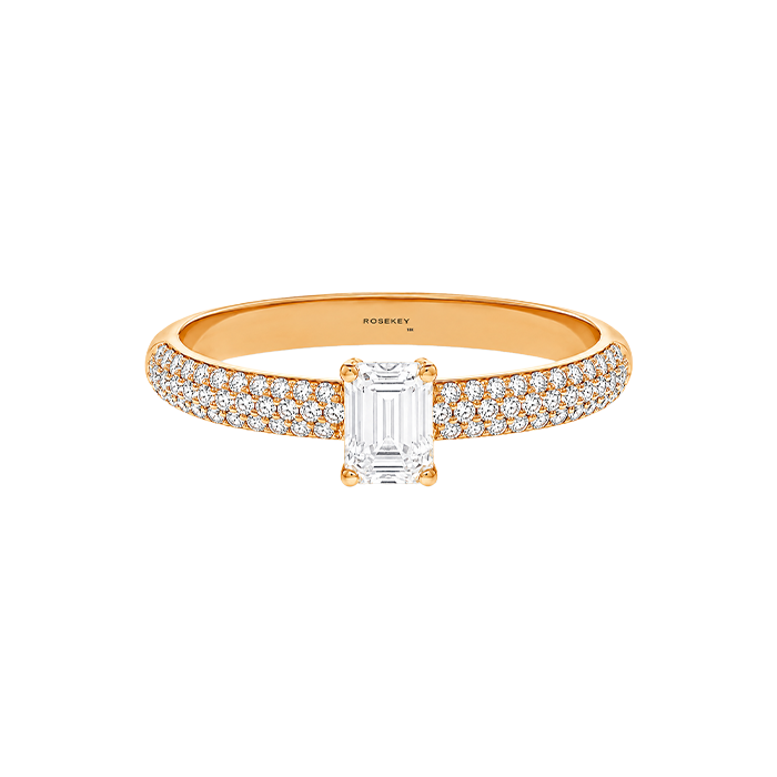 Anel Sweet Briar Ouro Rosa e Diamantes