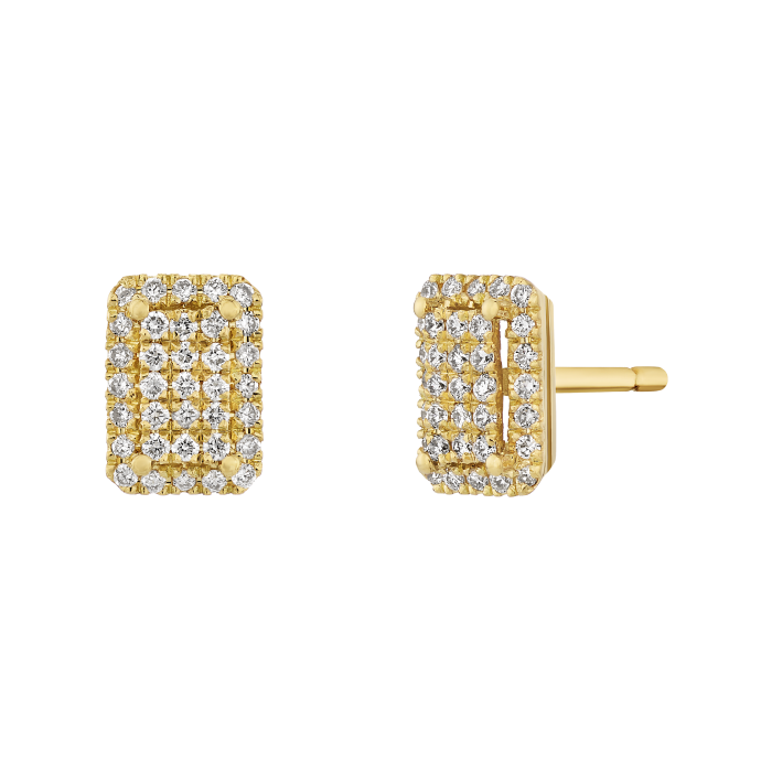 Brincos Épure Radiant Modelo Pequeno Ouro Amarelo, Diamantes