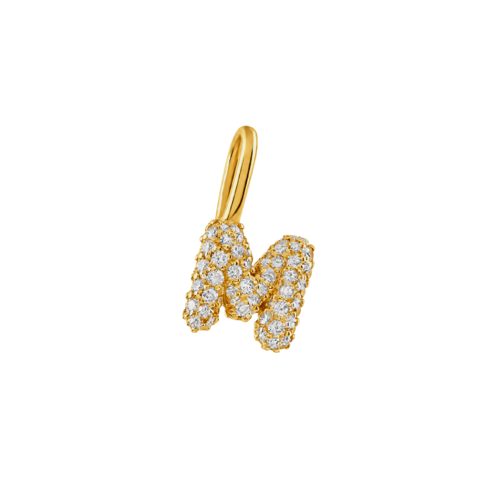 Pendente Letters Collection Ouro Amarelo E Diamantes Letra M