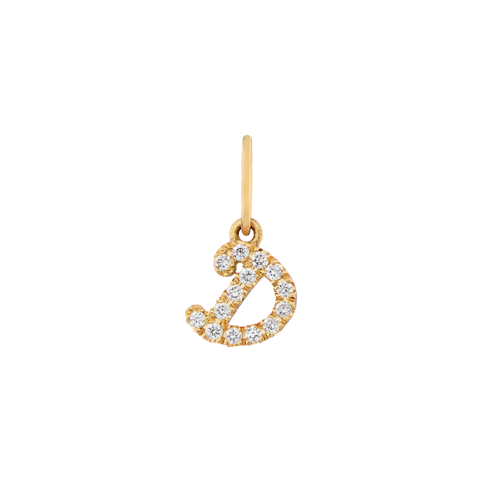Pendente Letters Ouro Rosa E Diamantes Letra D