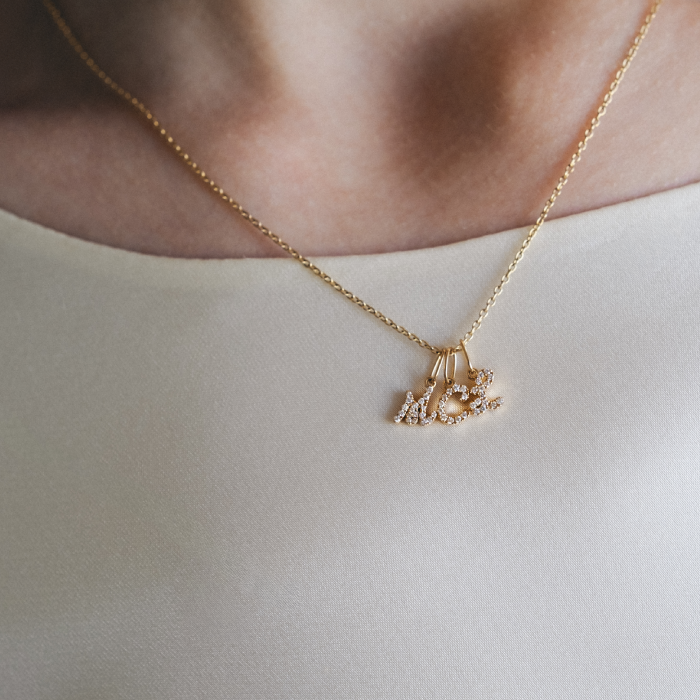 Pendente Letters Ouro Rosa E Diamantes Letra E