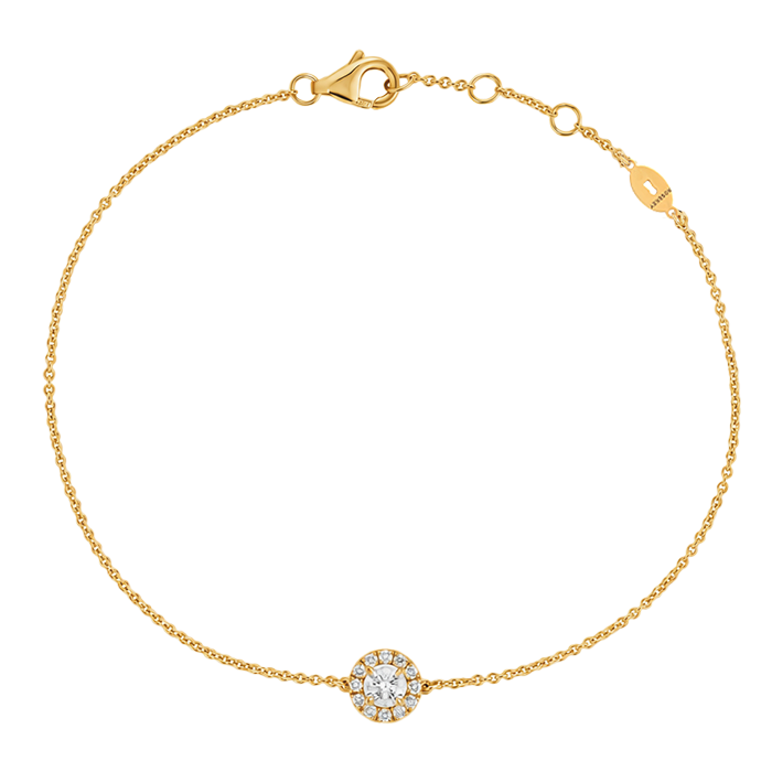 Pulseira Halo Ouro Amarelo e Diamantes