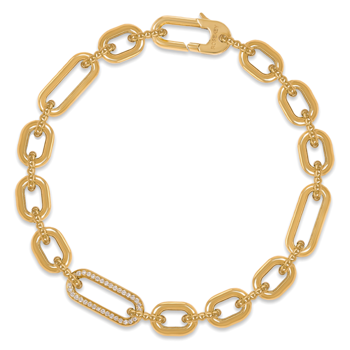 Pulseira Unity III Ouro Amarelo e Diamantes