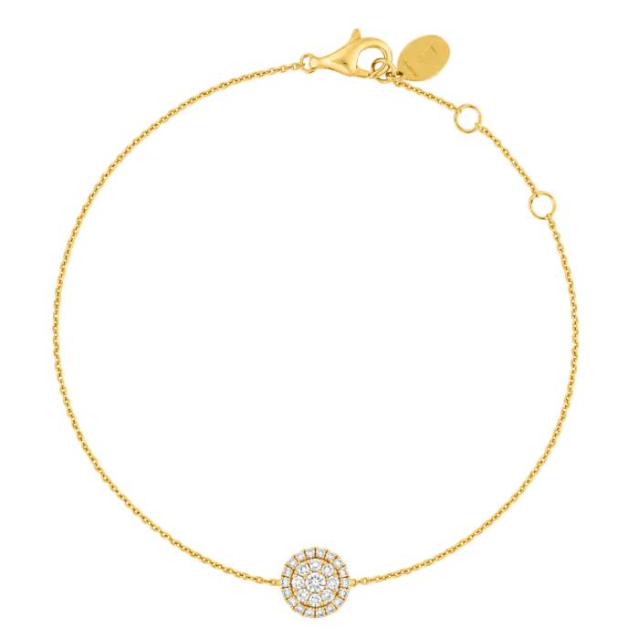 Pulseira Épure Halo Ouro Amarelo e Diamantes