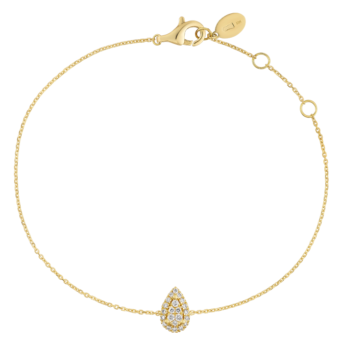 Pulseira Épure Drop Modelo Pequeno Ouro Amarelo e Diamantes