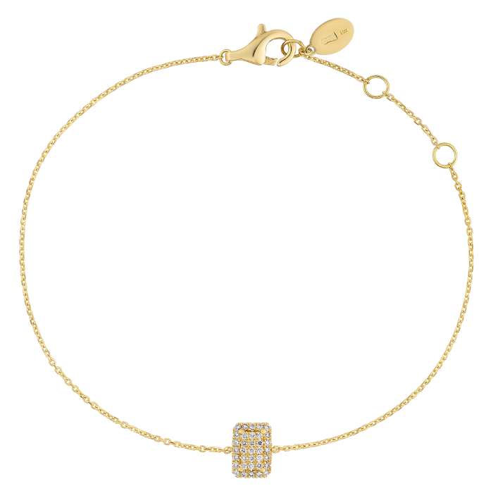 Pulseira Épure Radiant Modelo Pequeno Ouro Amarelo Diamantes