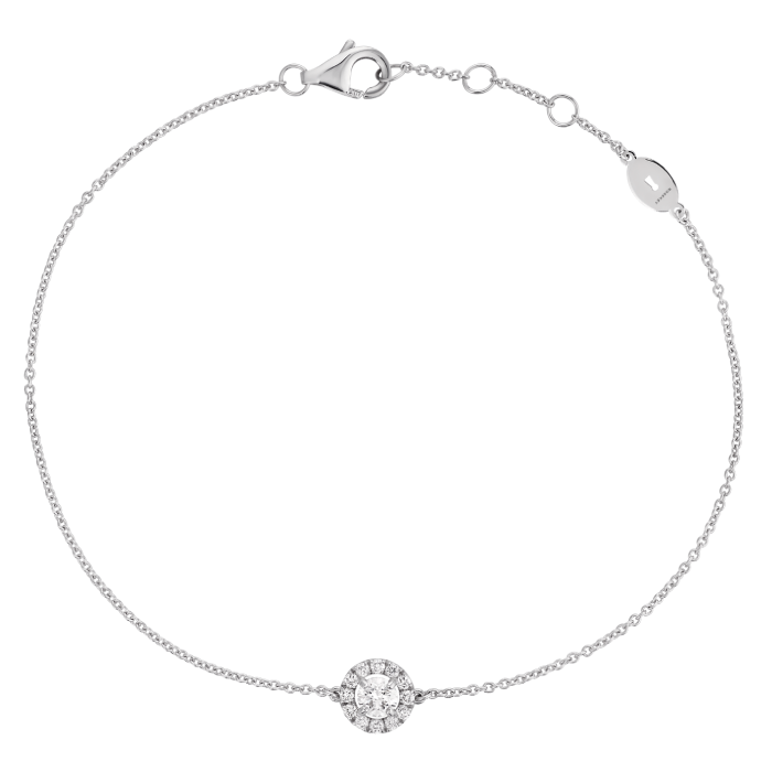 Pulseira Halo Ouro Branco e Diamantes