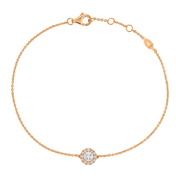 Pulseira Halo Ouro Rosa e Diamantes