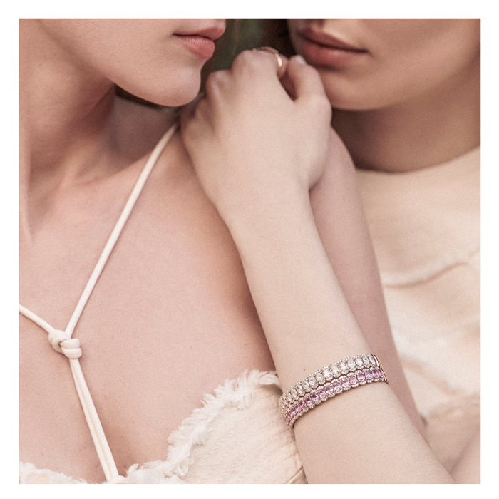 Pulseira Ouro Rosa E Diamantes