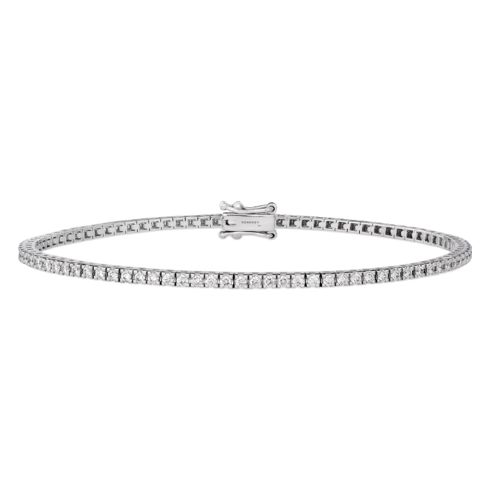 Pulseira Tennis Ouro Branco e Diamantes