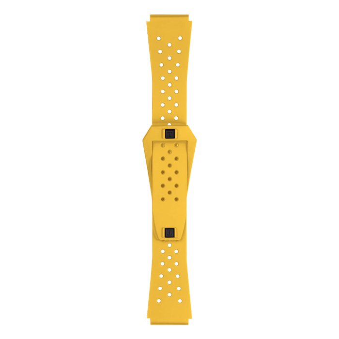 Bracelete Tissot Oficial Sideral Borracha Amarela