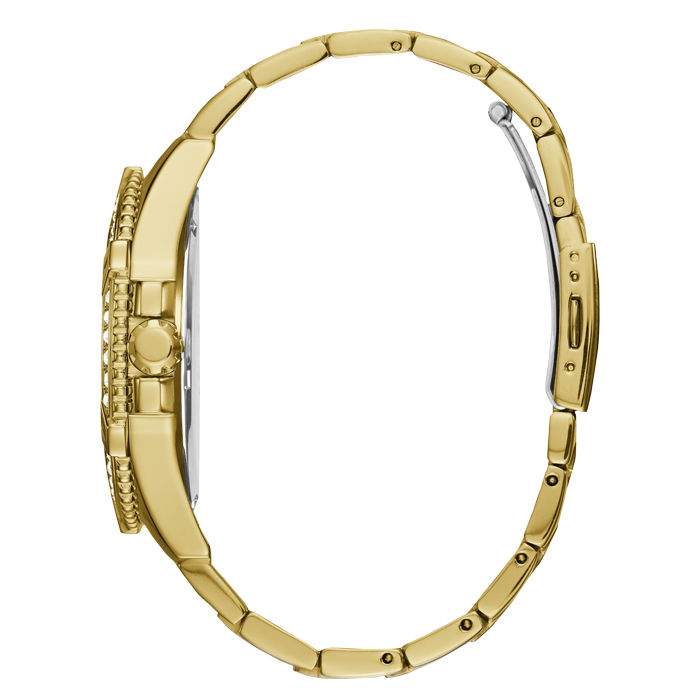 Relógio Masculino Frontier Dourado com Brilhantes