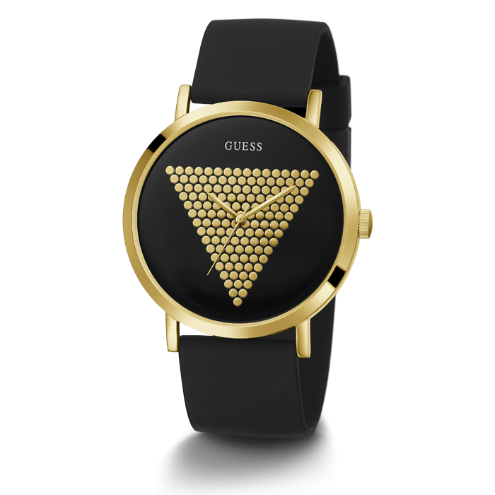 Relógio Masculino Idol Preto com Triângulos Brilhantes