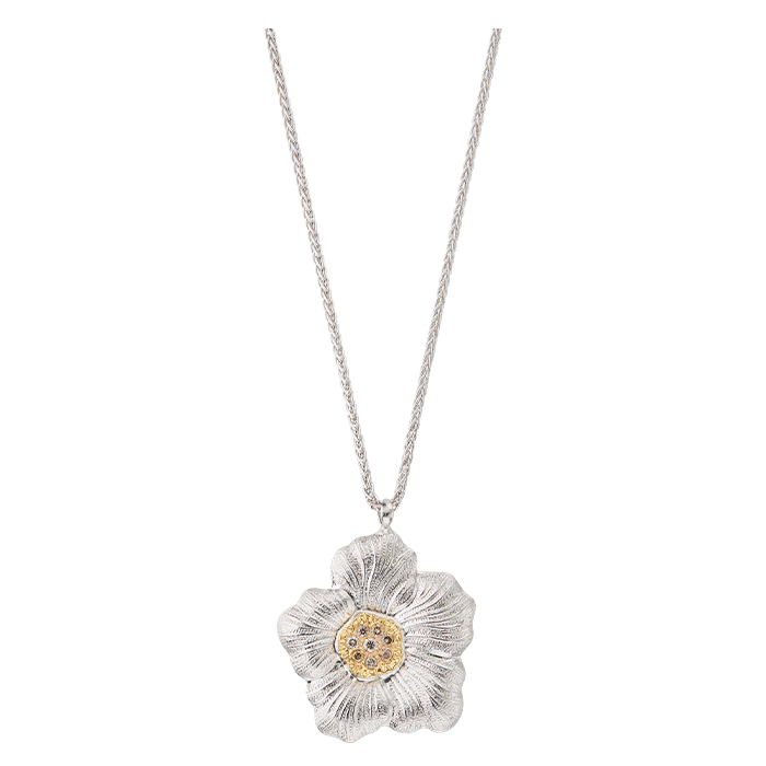 Colar Blossoms Prata e Vermeil com Diamantes