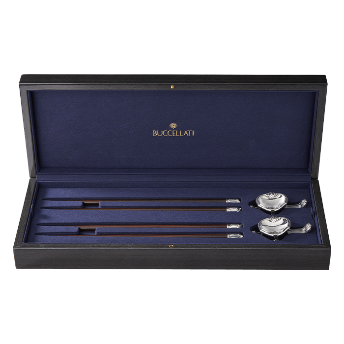 Chopsticks e Suportes em Prata