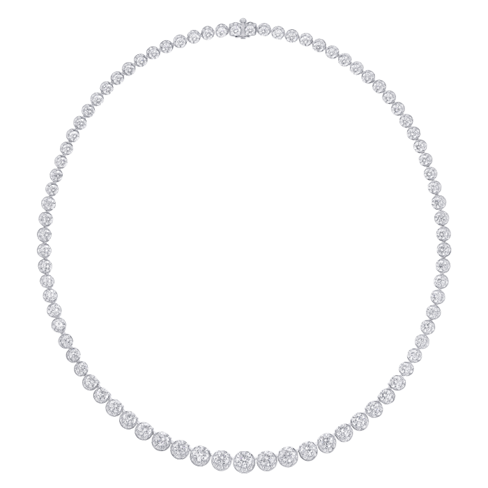 Colar Line Ouro Branco e Diamantes imagem 0