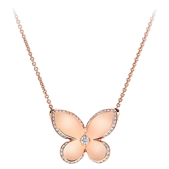 Colar Pendente Butterfly Ouro Rosa e Diamantes imagem 0