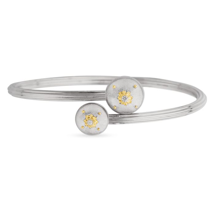 Pulseira Macri Ouro Branco E Ouro Amarelo