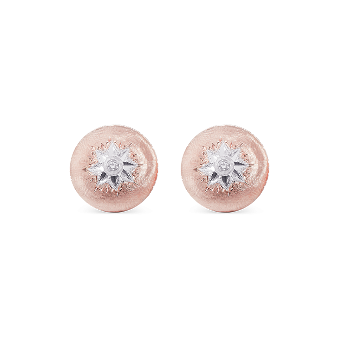 Brincos Macri Ouro Amarelo, Branco E Diamantes