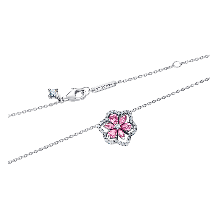 Colar Herbarium rosa