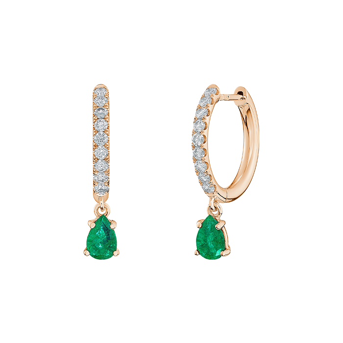 Brincos Diamantes E Esmeraldas