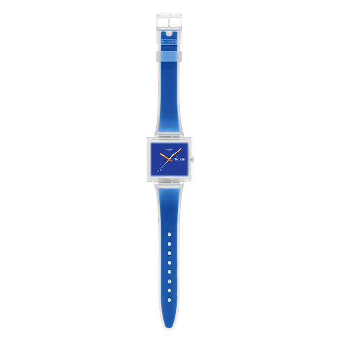 Relógio Swatch homem Azul Quadrado Data