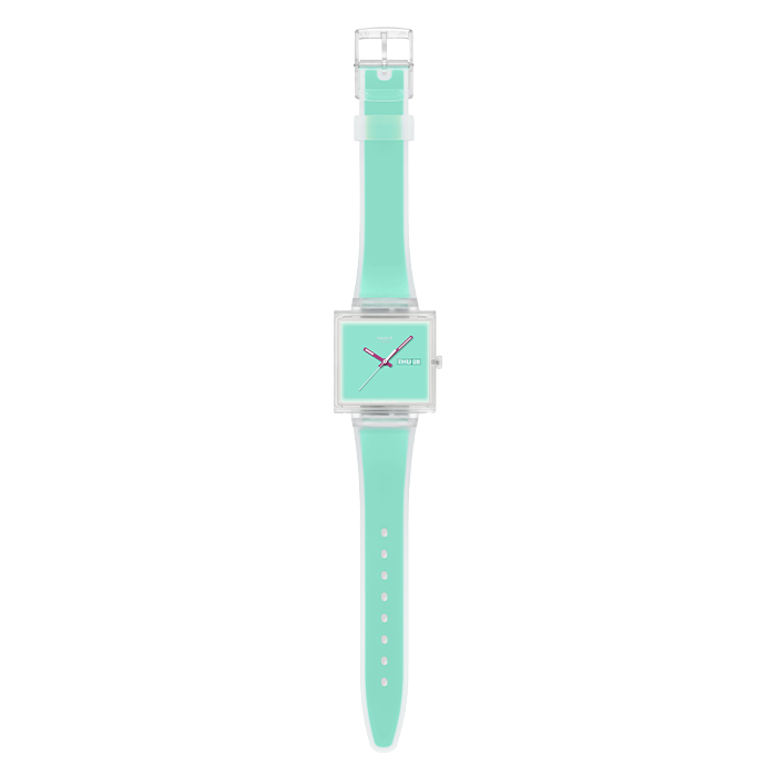 Relógio Swatch homem Verde Quadrado Data