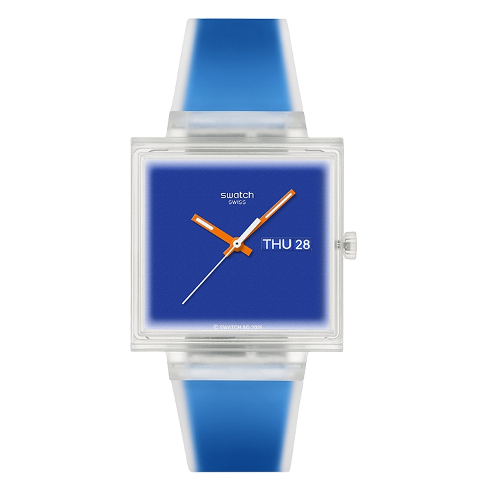 Relógio Swatch homem Azul Quadrado Data