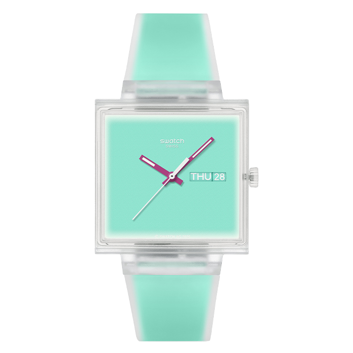 Relógio Swatch homem Verde Quadrado Data
