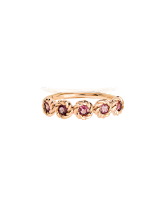 Anel Ouro Rosa e Turmalina Rosa