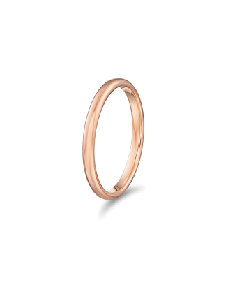Alian&ccedil;a Forever Ouro Rosa 2mm