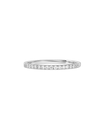 Anel Half-Pavé Ouro Branco 0.15ct