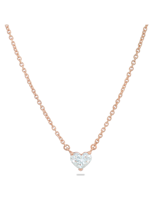 Pendente Heart Ouro Rosa E Diamantes