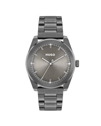 Relógio #BRIGHT Aço IP Cinza