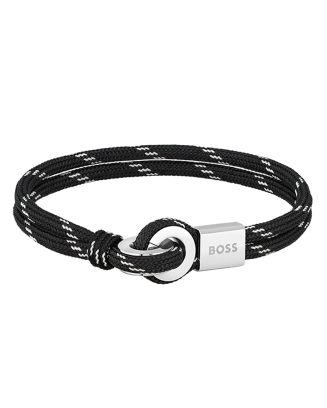 Pulseira Homem dupla aço e nylon bicolor