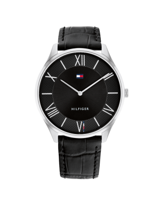 Relógio Multifunções Homem Aço e Pele